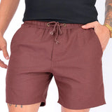 Shorts de Lino para Hombre Marrón