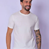 Camiseta de Hombre de Tricot Blanca