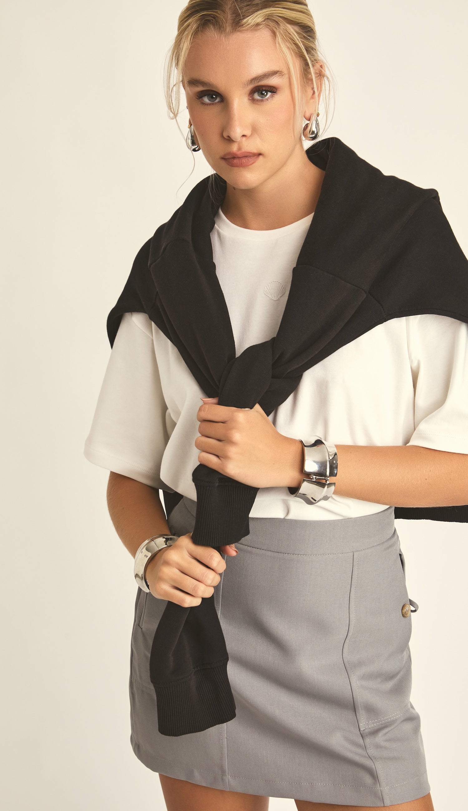 Camiseta de Algodón Egipcio Off White