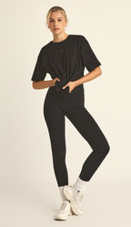 Camiseta de Algodón Egipcio Negra