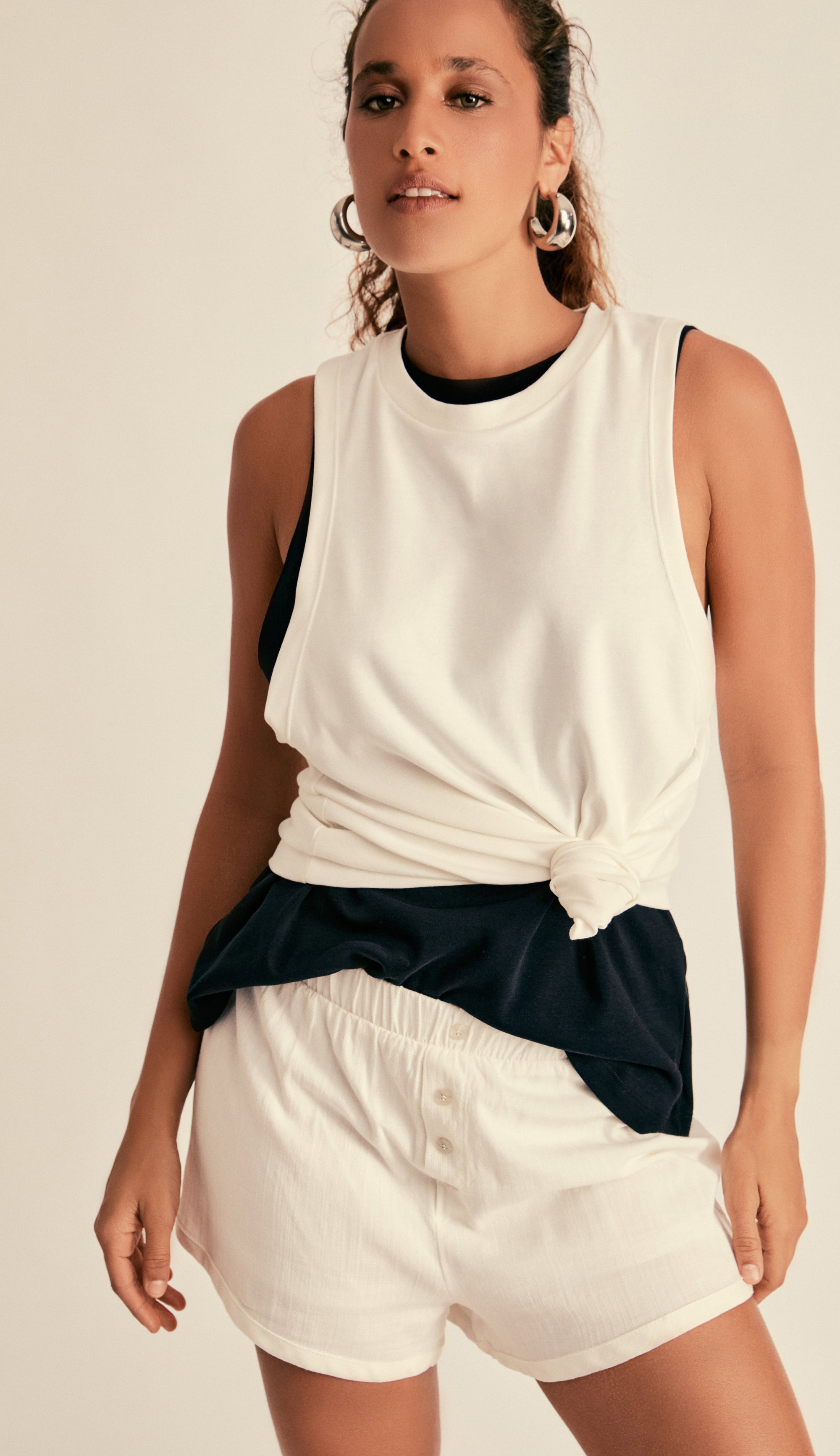 Regata color blanco roto