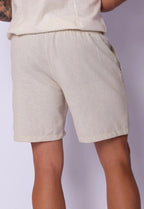 Bermudas de Lino Beige para Hombre