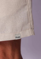 Bermudas de Lino Beige para Hombre
