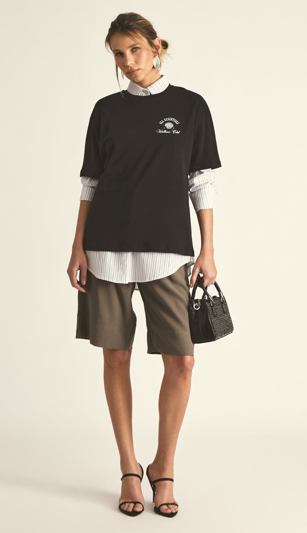 Camiseta de Algodón Egipcio Negra