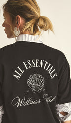 Camiseta de Algodón Egipcio Negra