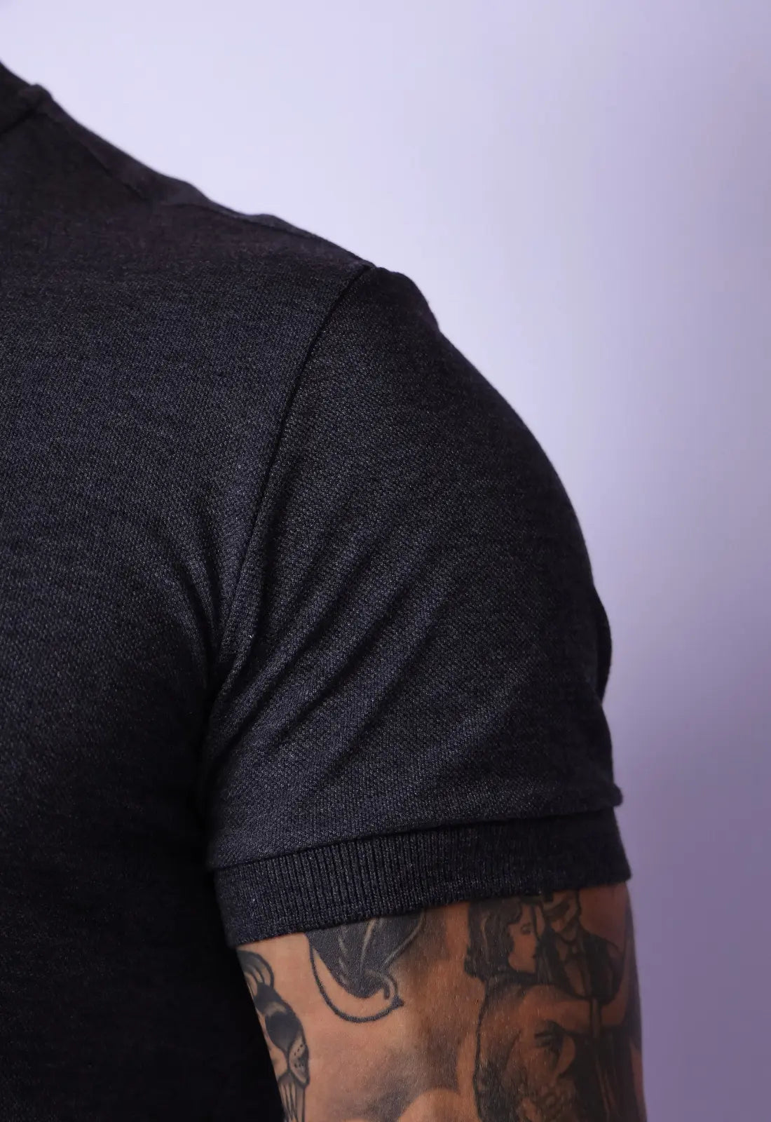 Camiseta con cuello padre y cremallera