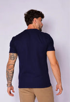 Camiseta de Hombre de Tricot Azul Marino