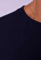 Camiseta de Hombre de Tricot Azul Marino