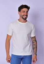 Camiseta de Hombre de Tricot Blanca