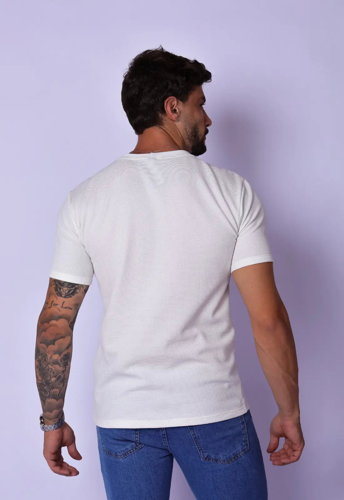 Camiseta de Hombre de Tricot Blanca