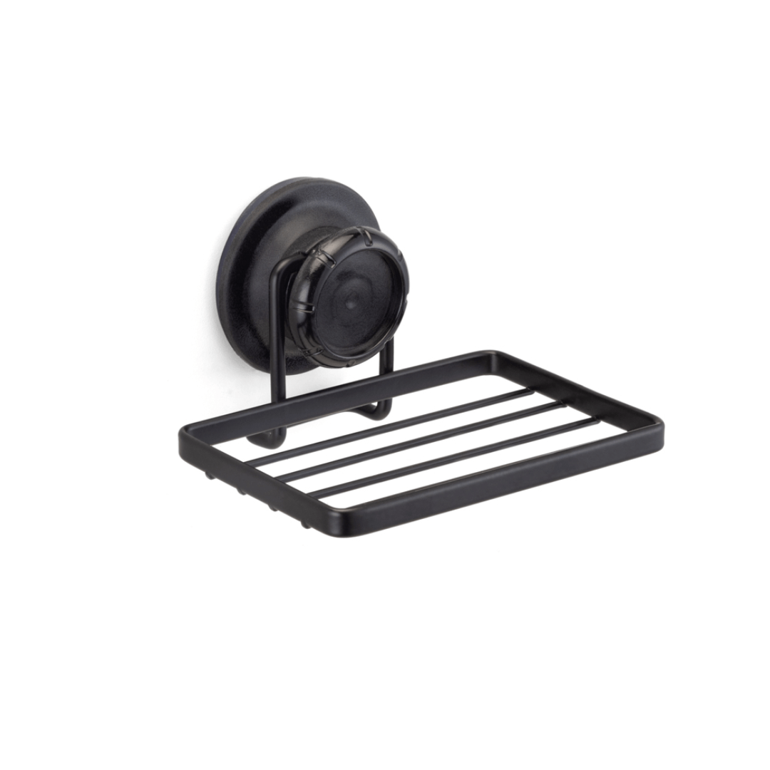 Jabonera de Pared con Fijación de Succión Negra