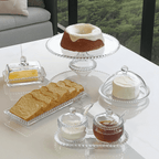 Queijeira de Cristal Pearl Bolinha - 20 cm