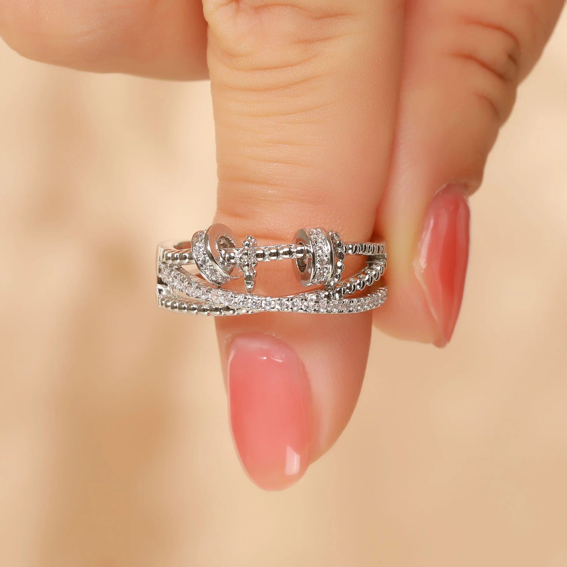 Anti-Angst-Ring 18k Vergoldet MännerRaum