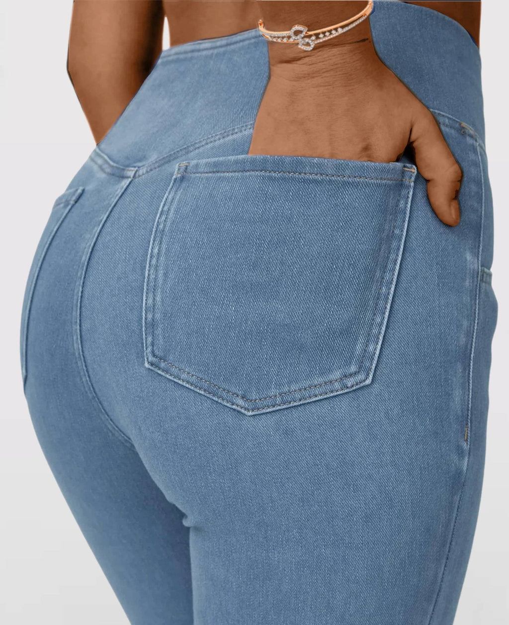 Herren Hose Jeans mit Gekreuztem Hohem Bund MännerRaum