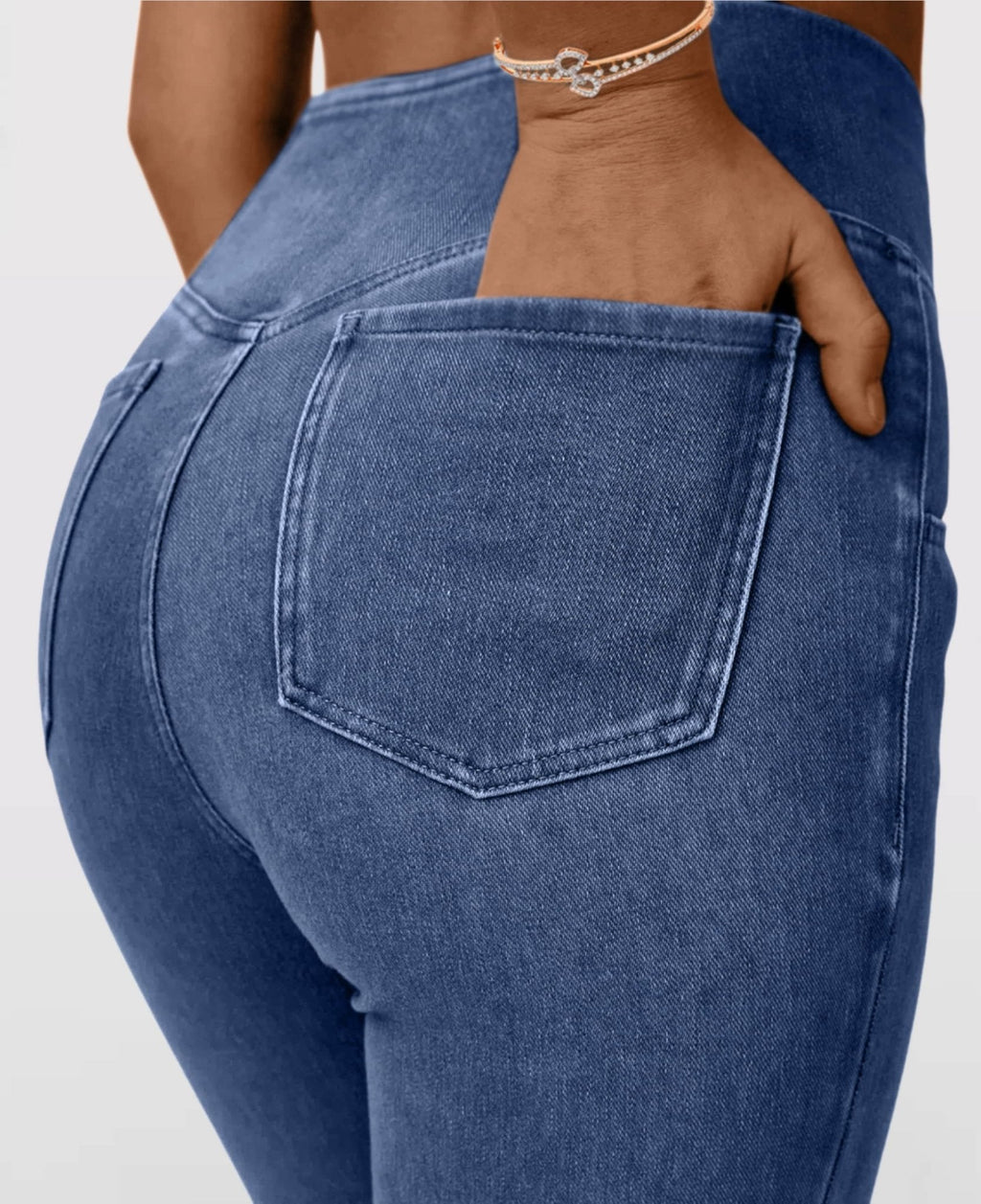 Herren Hose Jeans mit Gekreuztem Hohem Bund MännerRaum