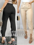 Pantalón Jogger Zanahoria en Sastrería con Cinturón