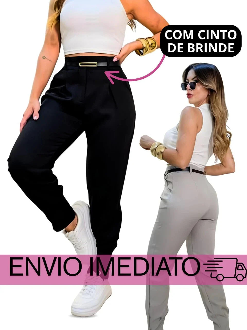 Pantalón Jogger Zanahoria en Sastrería con Cinturón