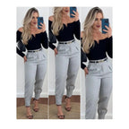 Pantalón Jogger Zanahoria en Sastrería con Cinturón