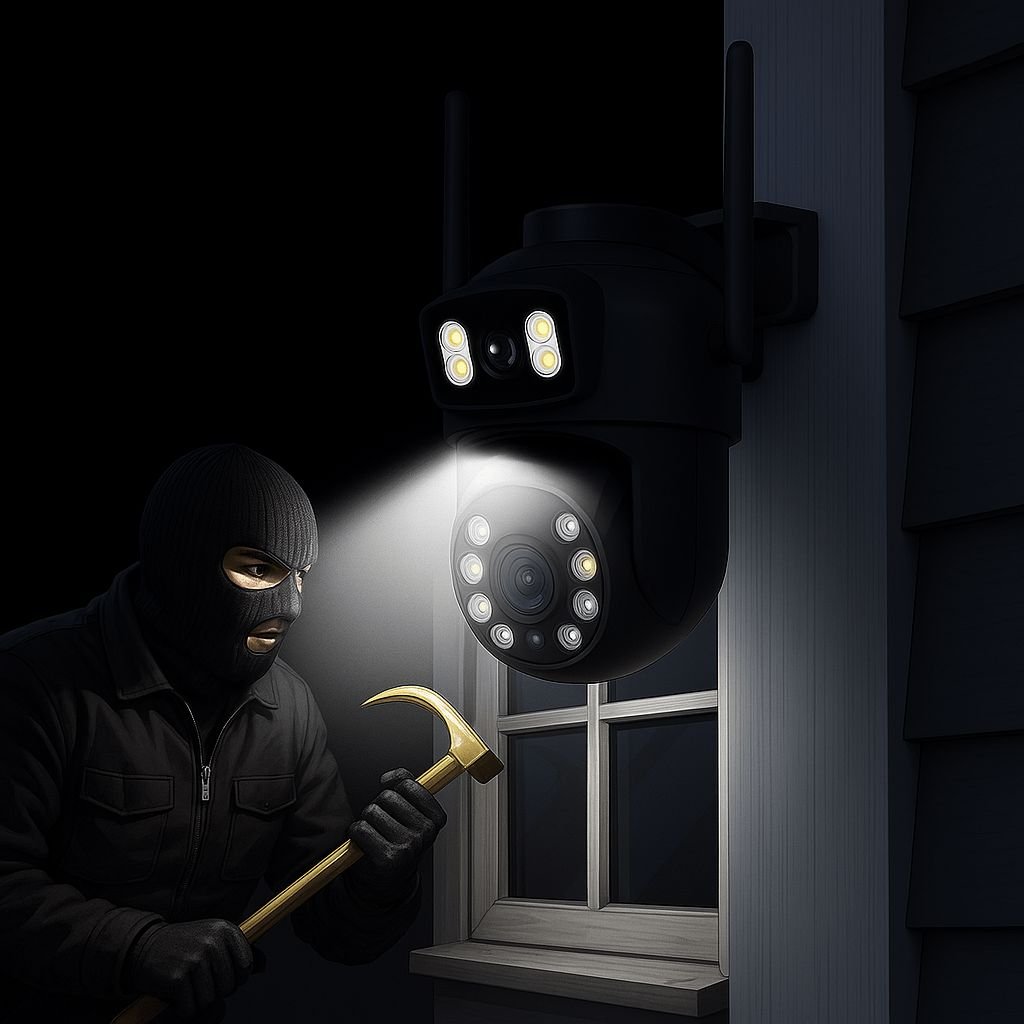 Cámara de Seguridad Doble IP66