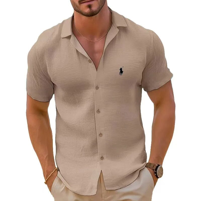 Camisa de manga corta de lino puro - Ralph Lauren