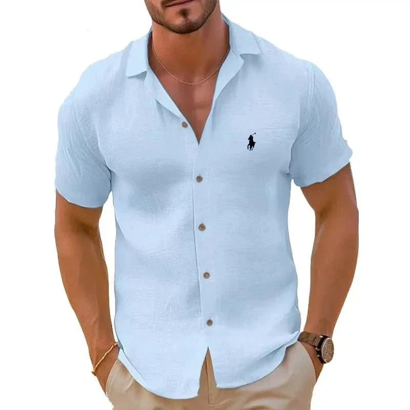 Camisa de manga corta de lino puro - Ralph Lauren