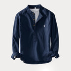 Camisa Masculina RL™ Cuello Padre – Lino con Algodón