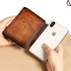 Cartera de Cuero ManBang™ con Protección RFID Antirrobo Masculina