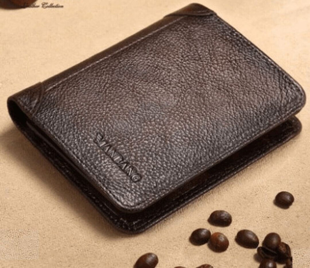 Herren Lederbrieftasche mit RFID-Diebstahlschutz MännerRaum