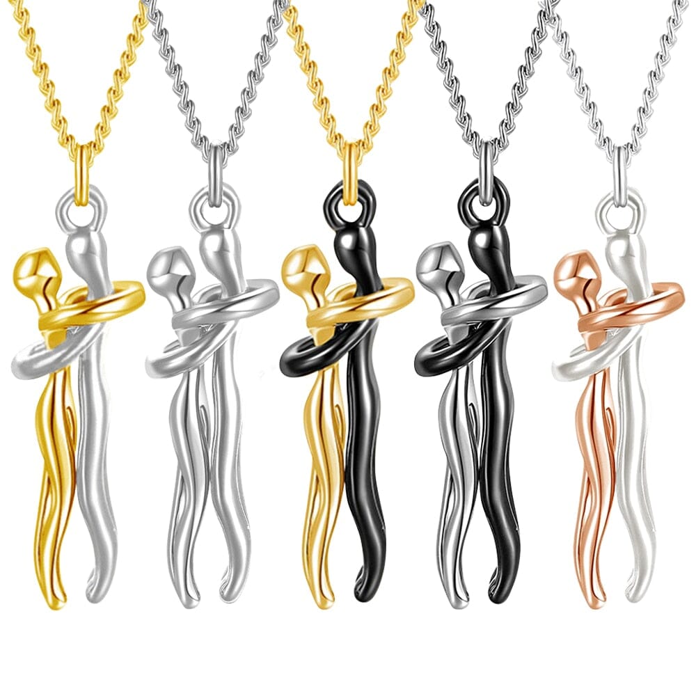 Collar Abrazo - Plata y Oro