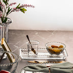 Vaso de Cristal de Plomo para Cubiertos con Detalles en Forma de Corazón