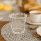 Vaso de Cristal de Plomo para Cubiertos con Detalles en Forma de Corazón