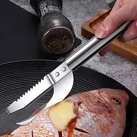 FishScaler - Cuchillo de Acero Inoxidable 3 en 1 para Limpieza de Pescado