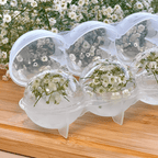 Molde de Plástico para Hielo 4 Cavidades Redondas 250ml