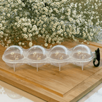 Molde de Plástico para Hielo 4 Cavidades Redondas 250ml