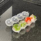 Molde de Plástico para Hielo 4 Cavidades Redondas 250ml