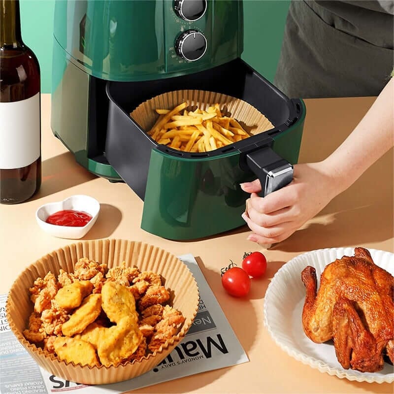 Forro de Papel Protector Antiadherente para Air Fryer