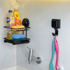 Gancho Multiuso con Ventosa en Negro Mate