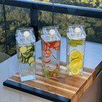 Botella Decorativa 1L Transparente para Organización de Bebidas