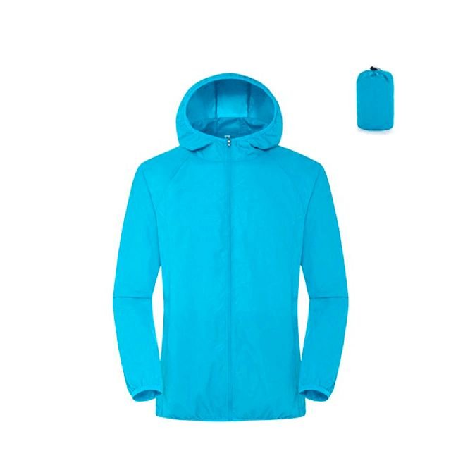 Chaqueta Corta Viento Impermeable Femenina Masculina Ultra Ligera