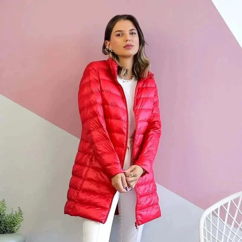 Chaqueta Larga Forrada Pluma de Ganso