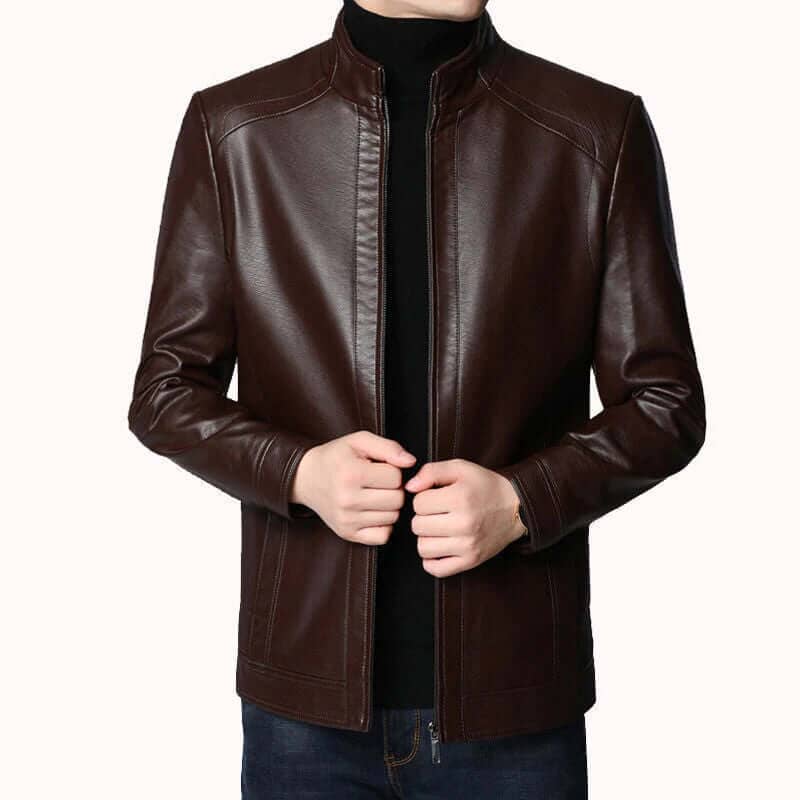 Herren Jacke Leder Elegant MännerRaum