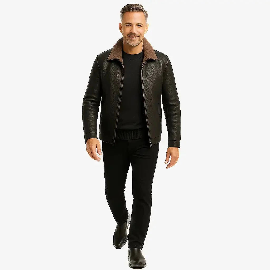 Herren Jacke Leder mit Kaschmirfutter MännerRaum