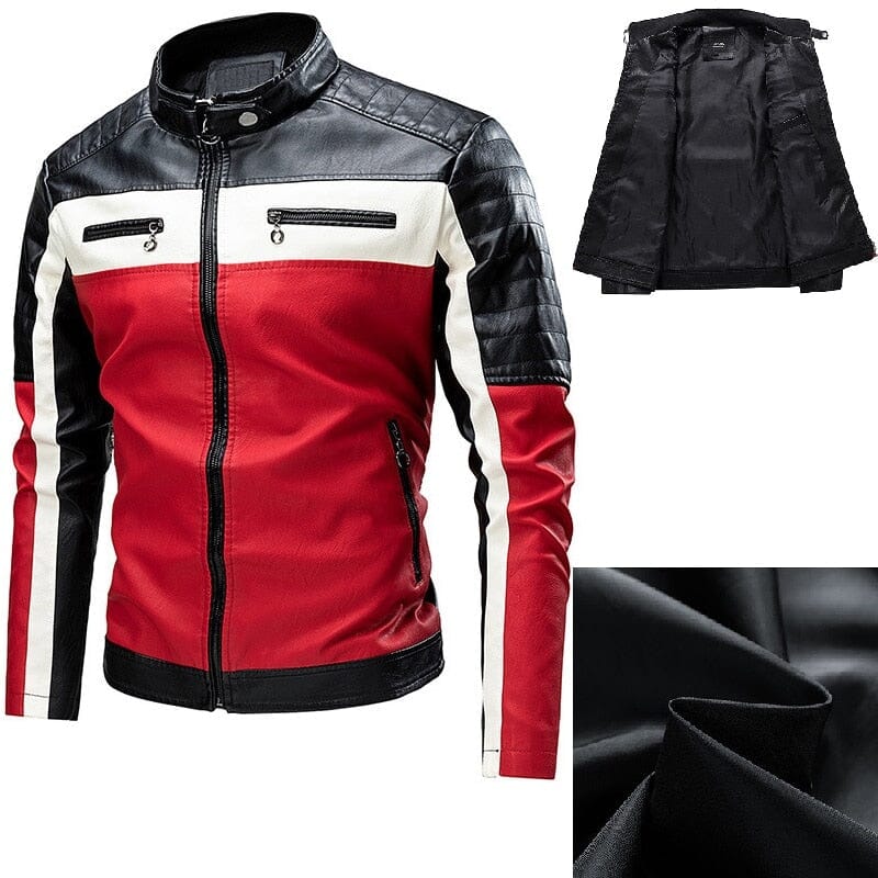 Herren Leder Motorradjacke MännerRaum