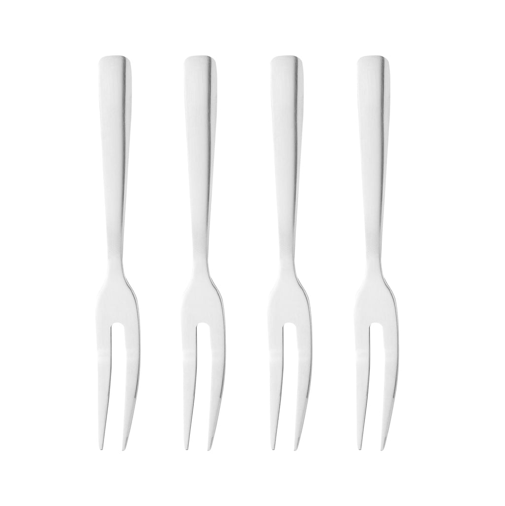 Set de 4 Tenedores de Acero Inoxidable para Aperitivo 13cm
