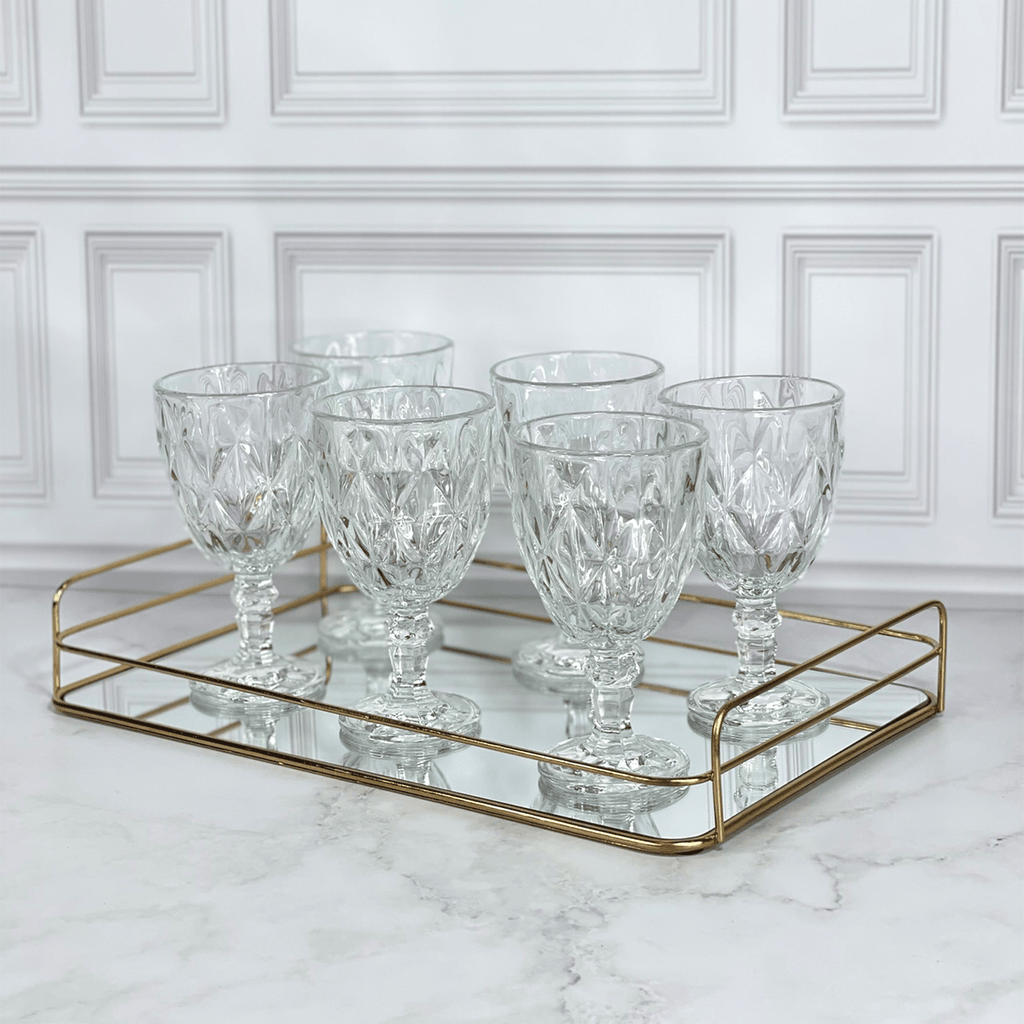 Set de 6 Copas de Vidrio Diamond 320ml