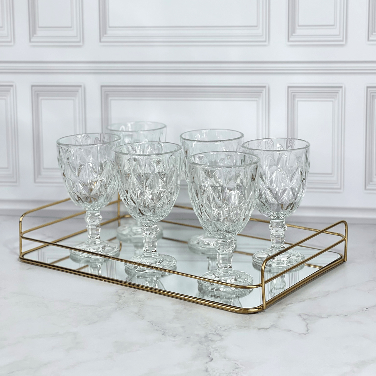 Set de 6 Copas de Vidrio Diamond 320ml