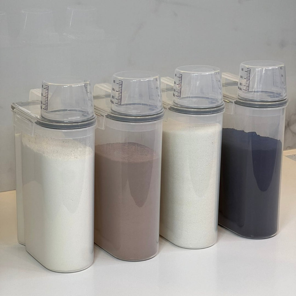 Conjunto de 4 Tarros Herméticos para Alimentos con Taza Medidora de 2,5 Litros