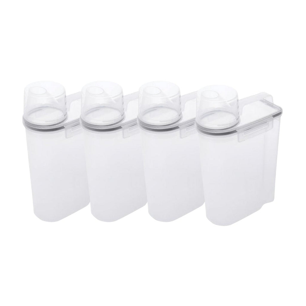 Conjunto de 4 Tarros Herméticos para Alimentos con Taza Medidora de 2,5 Litros