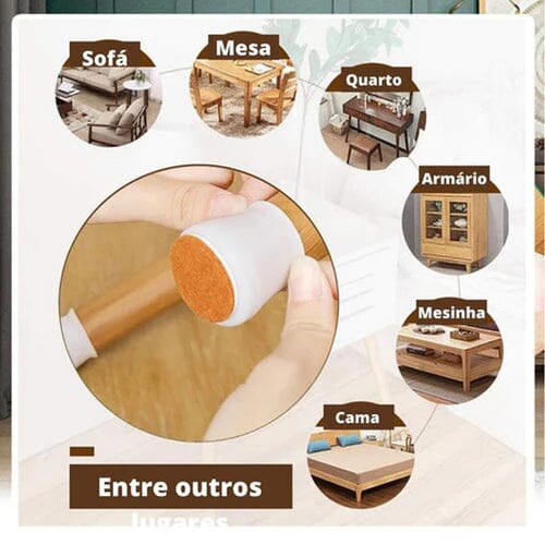 Kit de 16 Piezas de Protector de Pies de Muebles en Silicona