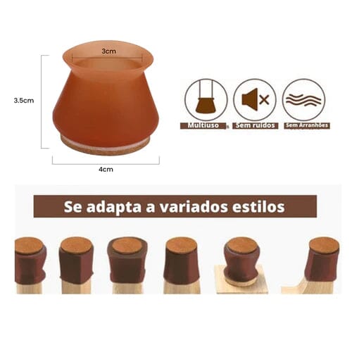Kit de 16 Piezas de Protector de Pies de Muebles en Silicona